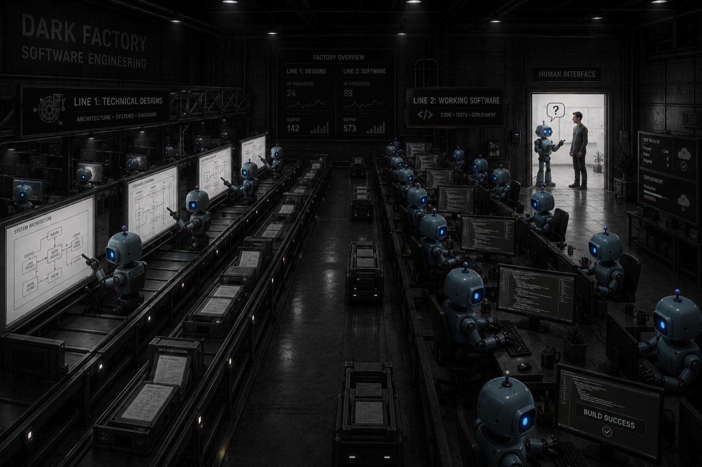 Towards the dark factory: Autonomous, isolated AI agents in software engineering
